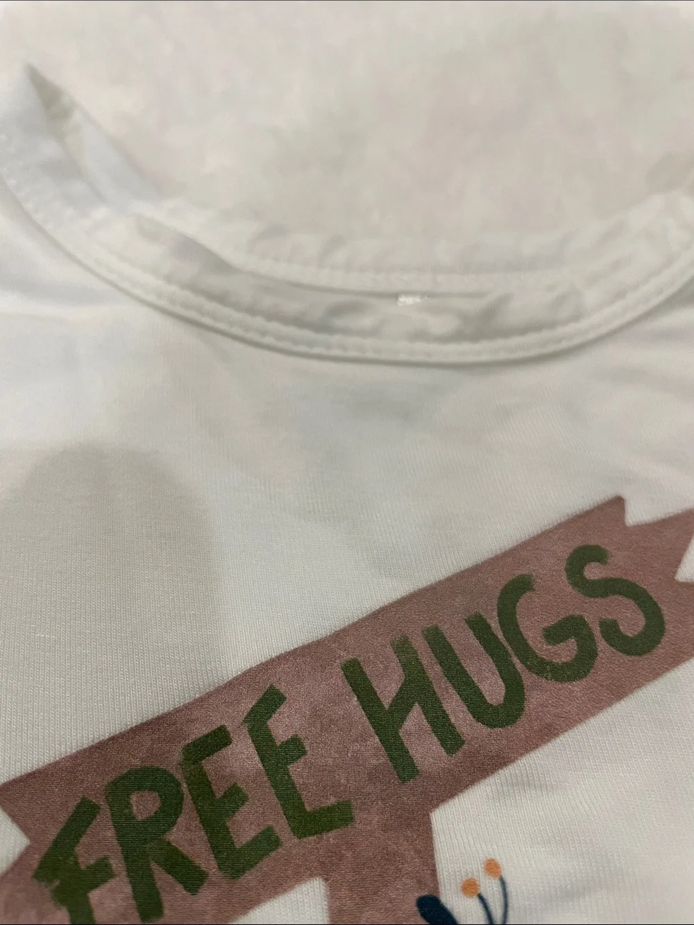 Posh Peanut White Short Sleeve Tee with 'Free Hugs' Hedgehog